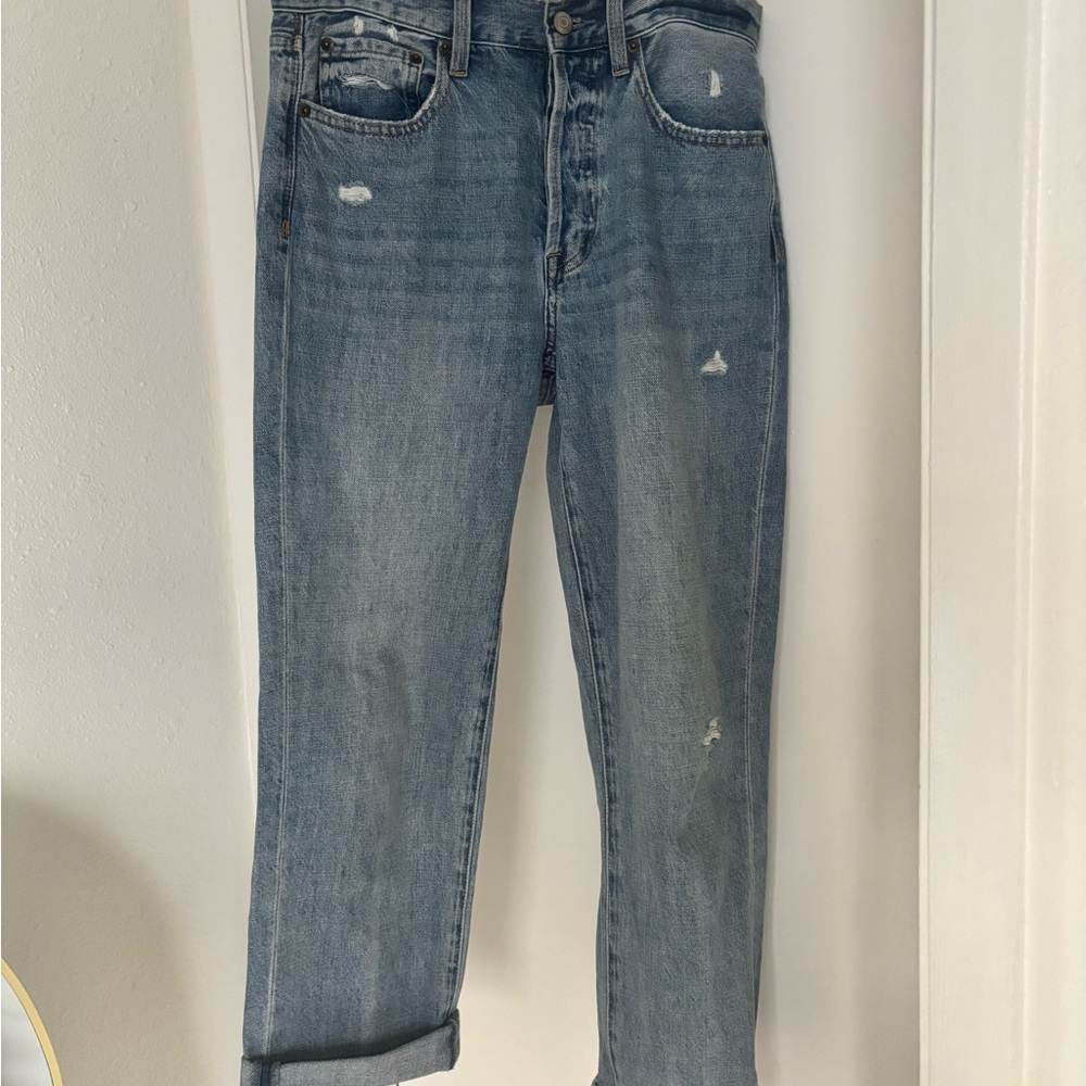 Classic Blue Distressed Women's Jeans